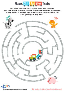 Maze Syllables Word Structure Worksheet